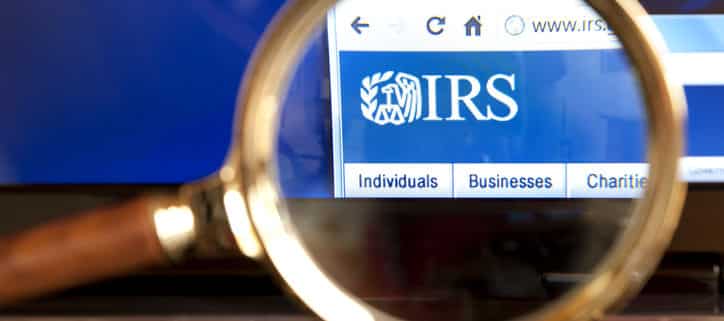 IRS webpage